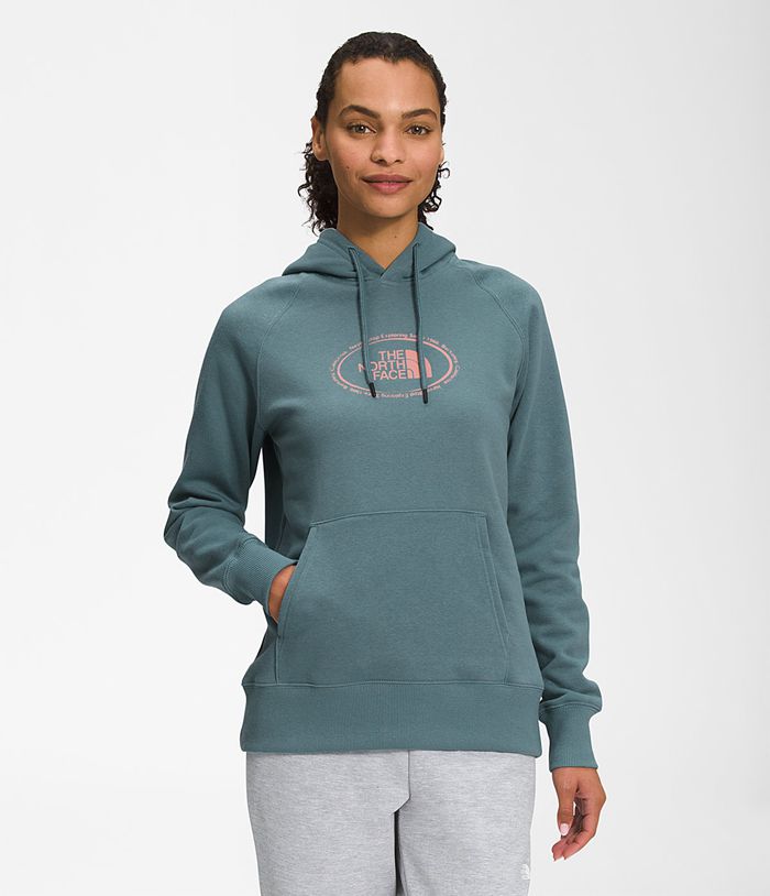 The North Face Hoodie Dames Novelty Graphic QXLU85426 - Blauw